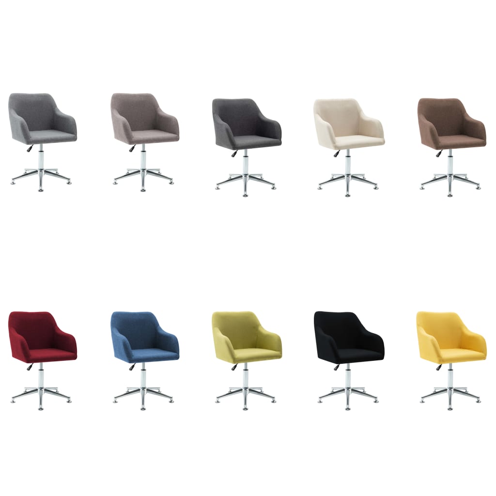 vidaXL Office Chair Swivel Office Desk Chair for Makeup Room Bedroom Fabric